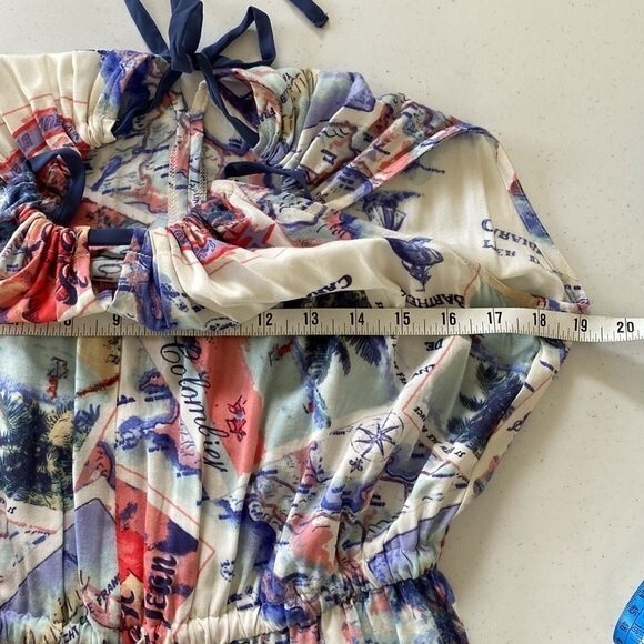 Peter Som for desigNation Postcard Maxi Dress Sleeveless Halter Neck Cover Up - Picture 12 of 16